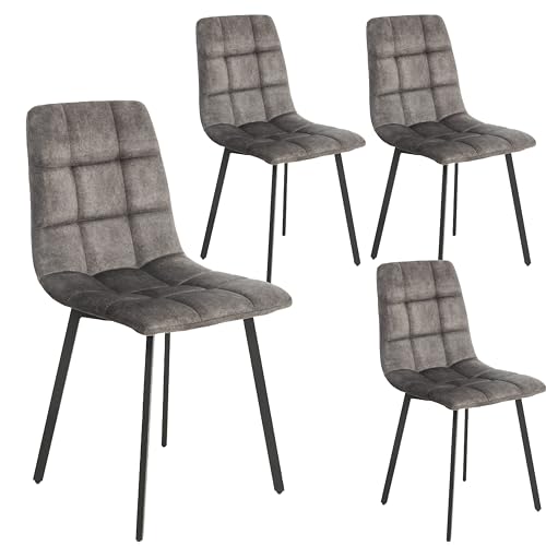 GrandCA HOME Silla Comedor Pack 4,Modernas Sillas Nordicas Escandinavo para  Comedor,Salón,Cocina,Oficina (Pack 4, Gris) : : Hogar y cocina