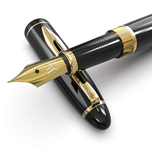  Las mejores plumas estilográficas para escribir, punta fina de  0.020 in, flujo suave, bolígrafos de lujo, bolígrafos de caligrafía para  hombres y mujeres, suministros de oficina, bolígrafo de escritura  reutilizable 