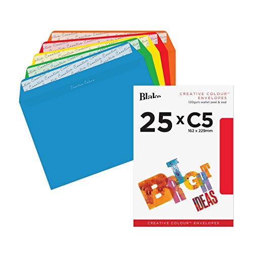 Blake Creative Colour C5 Peel and Seal Wallet Envelopes -...