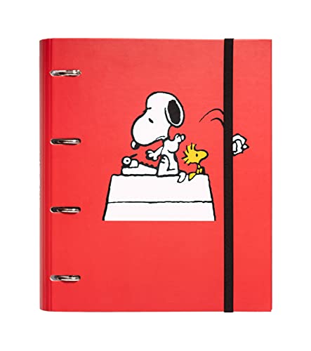 Carpeta 4 anillas troquelada premium Snoopy - Archivador A4...