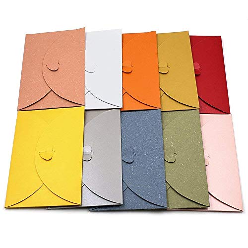 20 sobres para tarjetas de papel kraft de colores con cierre...