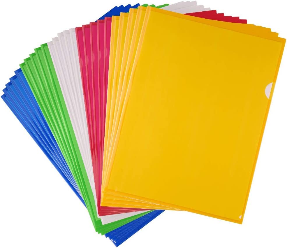 FEPITO 25 Pack A4 Cut Flush Folders Carpetas de plástico...