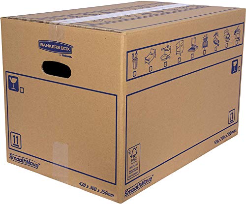 Bankers Box 6208301 Pack 10 Cajas de Cartón con Asas para...