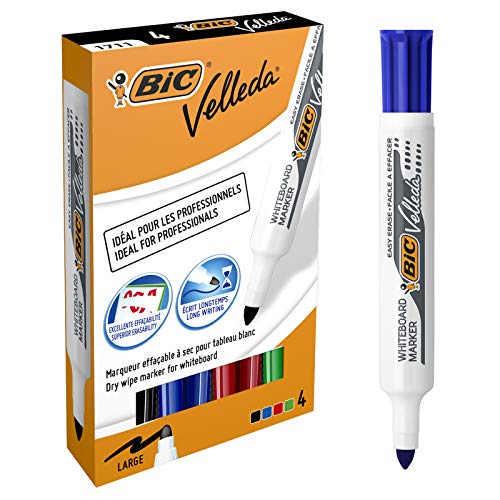 Bic Whiteboard Marker - Paquete de 4 rotuladores para...